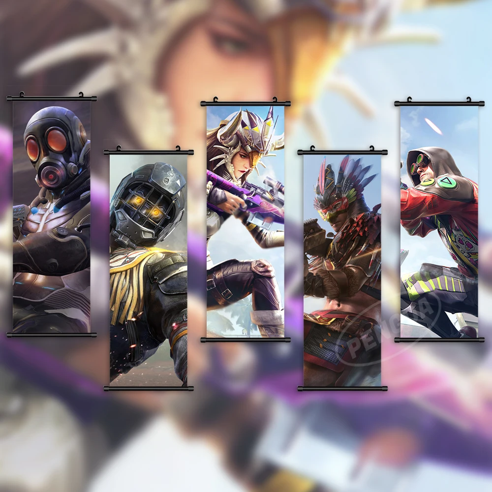 

Home Decoration Shooting Class Game Wall Art Pubg Picture Scroll Hanging Painting Tactics Printed Canvas Poster For Living Room