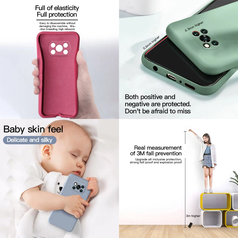 original liquid silicone phone case for xiaomi redmi note 8 9 9s 10 pro max poco x3 f3 m3 m4 nfc pro gt 5g soft thin cover funda free global shipping