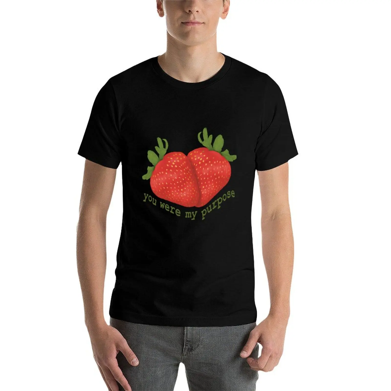 Фото Футболка Bill and Frank_s Strawberries TLOU, мужская футболка из плотного хлопка, винтажная футболка с графическим рисунком №3
