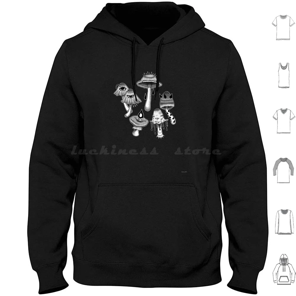 

Mushroom Boys Hoodies Long Sleeve Mushroom Gothic Witch