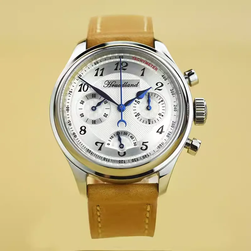 Hruodland Роскошные модные многофункциональные механические мужские часы с ручным