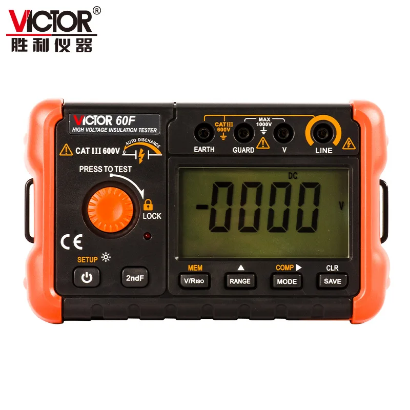 Victory Instrument 60G/60H/60F тестер сопротивления изоляции измеритель цифровой мегаомметр