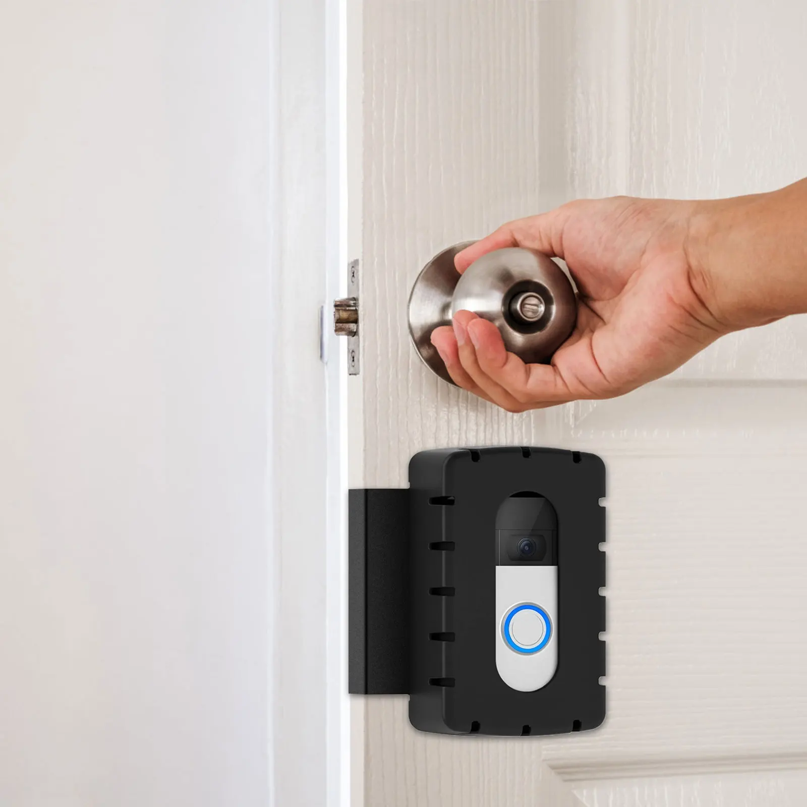 

Universal Doorbell Fixed Anti-theft Clip Door Bracket Punch-free Doorbell Bracket For Home Rental Dorm Office Accessories