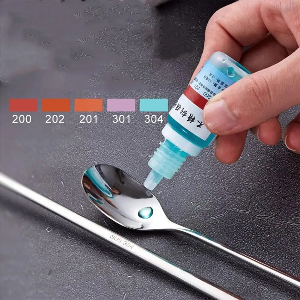 

12ml 201 304 Steel Detection Liquid Identification Rapid Content Analytical Test Drugs Liquid Reagent Fluid Manganese C3s4