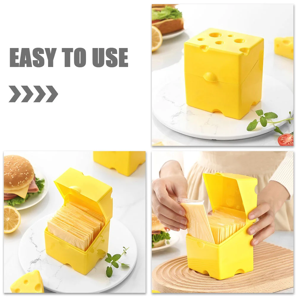 2 шт. коробка для хранения сыра контейнеры закусок холодильника четкий желтый