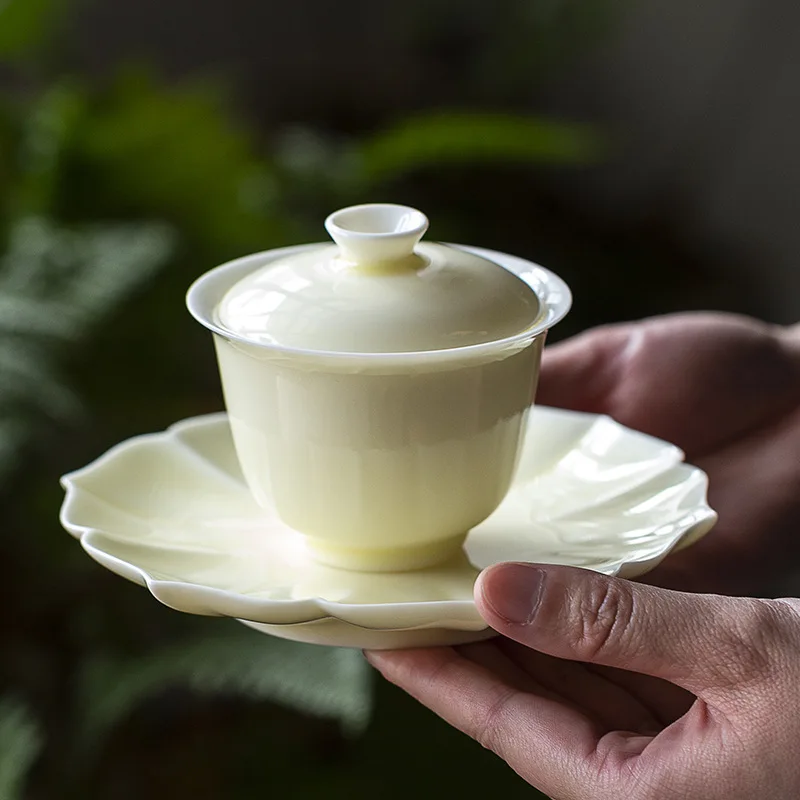 Чайная посуда Gaiwan Chawan набор из чаши для супа китайские кружки кунг-фу фарфоровая