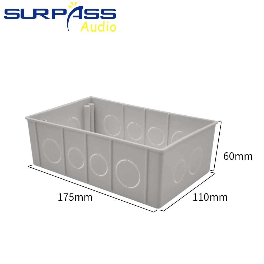 Новый внутренний кассетный белый ящик для крепления на стену 175 * 110 * 60 мм для усилителя, контроллера, переключателя и розетки.