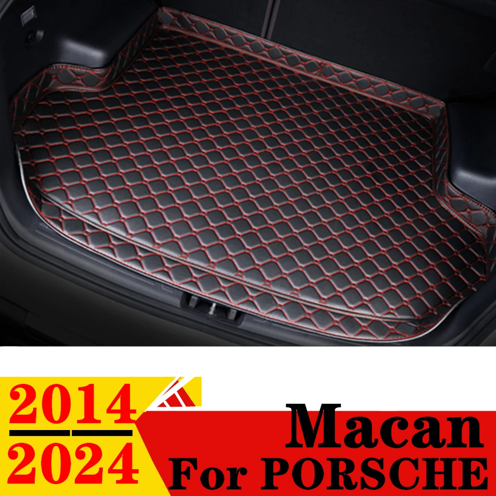 

Коврик для багажника автомобиля Porsche Macan 2014 2015-2024, высокобоковой водонепроницаемый задний коврик для груза, коврик, аксессуары для авто, подкладка для багажника