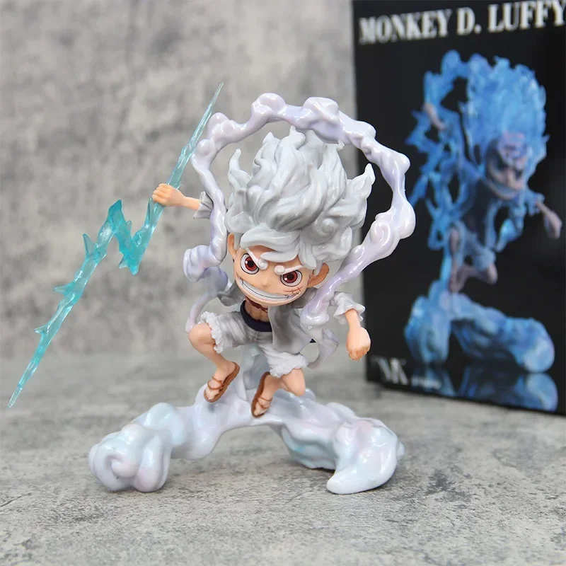 One Piece 15cm Gear 5 Sun God nikou Luffy Q Version аниме модель статуя украшения коллекционные