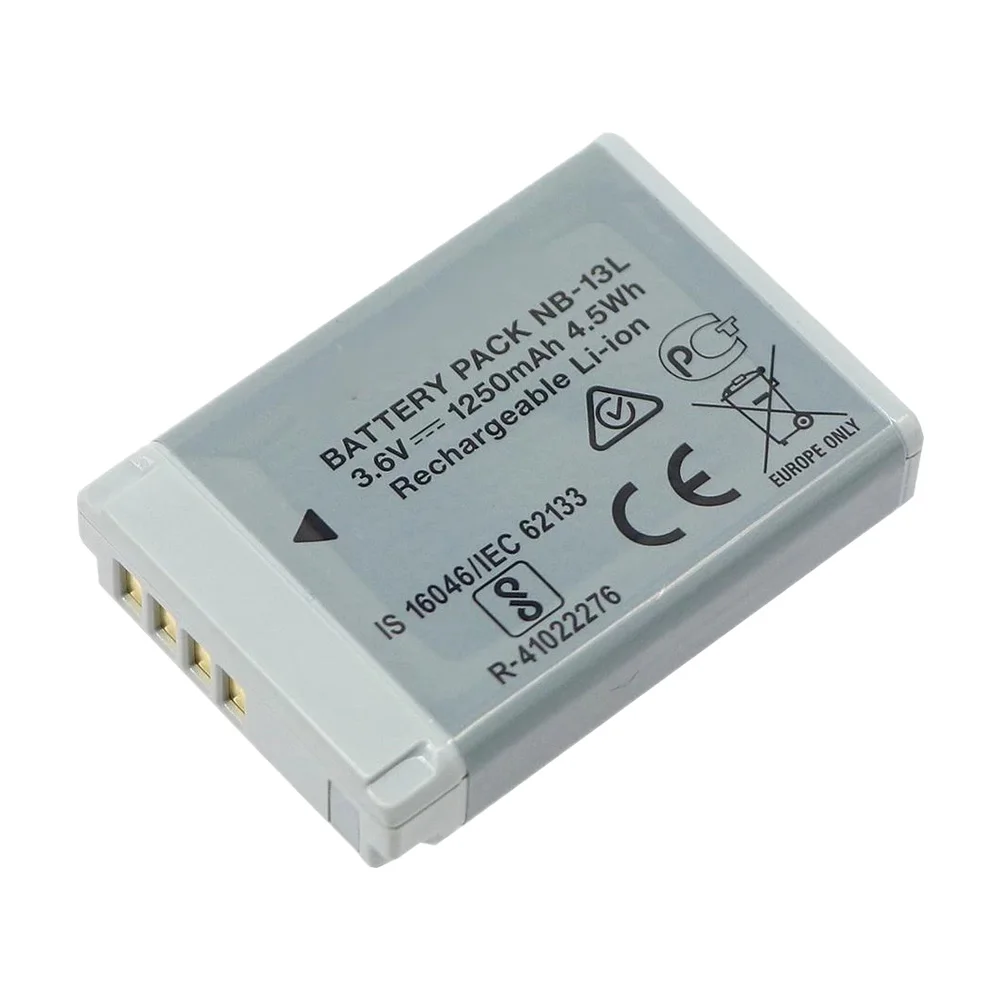 NB-13L NB13L Аккумулятор для Canon PowerShot G5X G7X G9X Mark II SX620 HS SX720 SX730 SX740 |