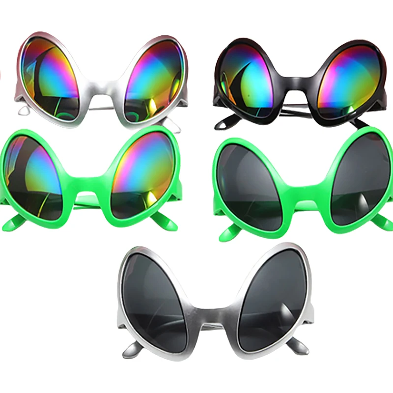

Funny Alien Glasses Prom Props Glasses Holiday Party Irregular Shape Sunglasses Rainbow Lenses Prom Party Props Glasses
