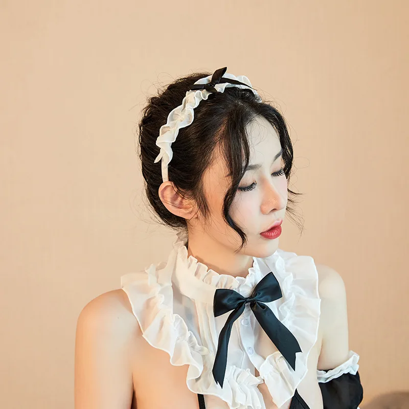 Сексуальный костюм горничной Униформа соблазнение страсть Эротика косплей