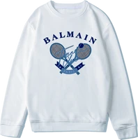 balmain hoodies sweatshirts long sleeve letter printed crew neck pullover casual sweatshirts