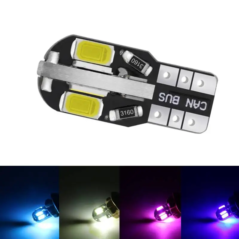 

Лампа T10 W5W автомобильное светодиодное освещение для чтения 12 В, лампа декодирования номерного знака, широкие лампы 160 лм, аксессуары для осв...