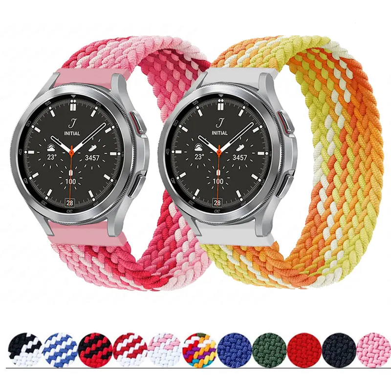 

Braided Solo Loop Strap For Samsung Galaxy Watch 4 Classic 46mm 42mm Smartwatch Nylon Bracelet For Galaxy Watch 4 Band 44mm 40mm