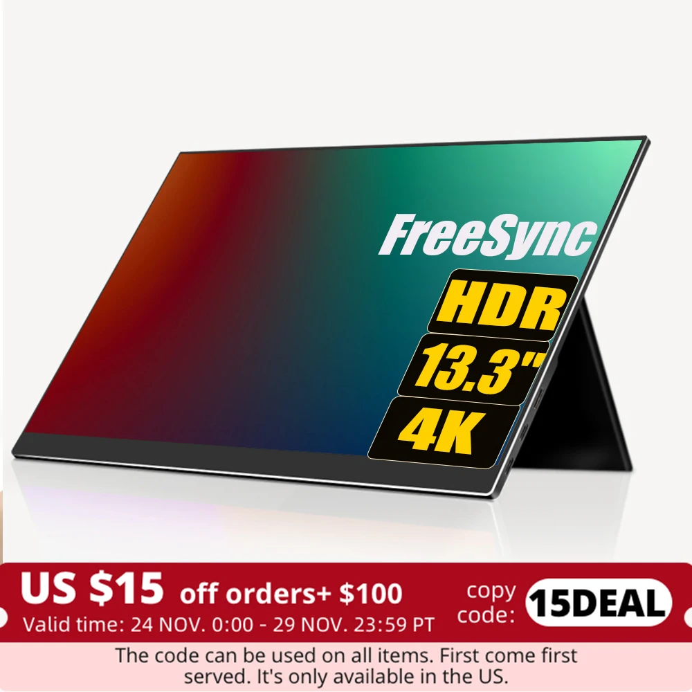 

13,3/12,5 дюймов 4K IPS портативный игровой монитор экран HDMI Тип C USB дисплей для Switch PS5 Xbox Macbook смартфонов ноутбуков