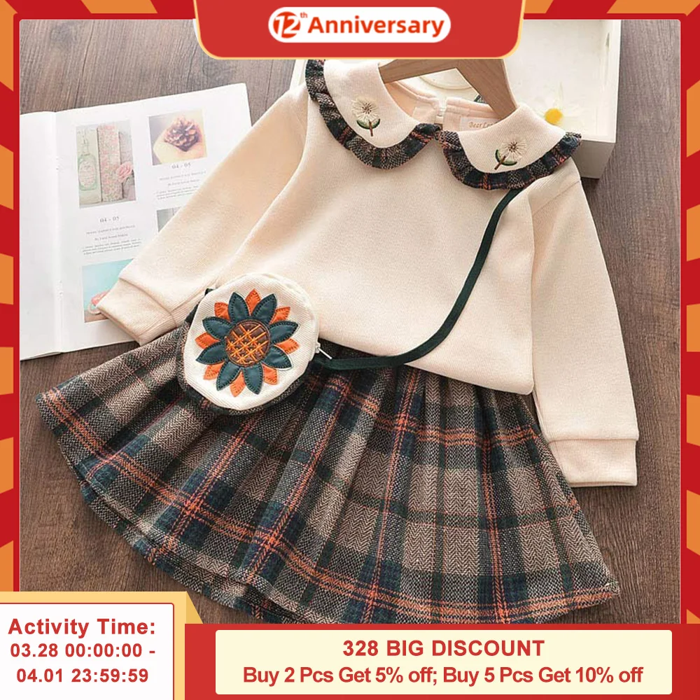 

Keelorn Girls Clothing Set Autumn Toddler Baby Girl Sweater Skirts 2Pcs Outfits Long Sleeve Children Winter Warm Casual Suits