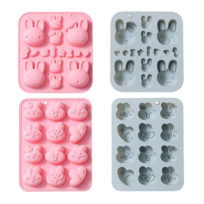 

Cartoon Rabbit Silicone Cake Mold DIY Chocolate Fudge Jelly Pudding Ice Cube Mold 3D Cake Decorating Tool Baking Accessories