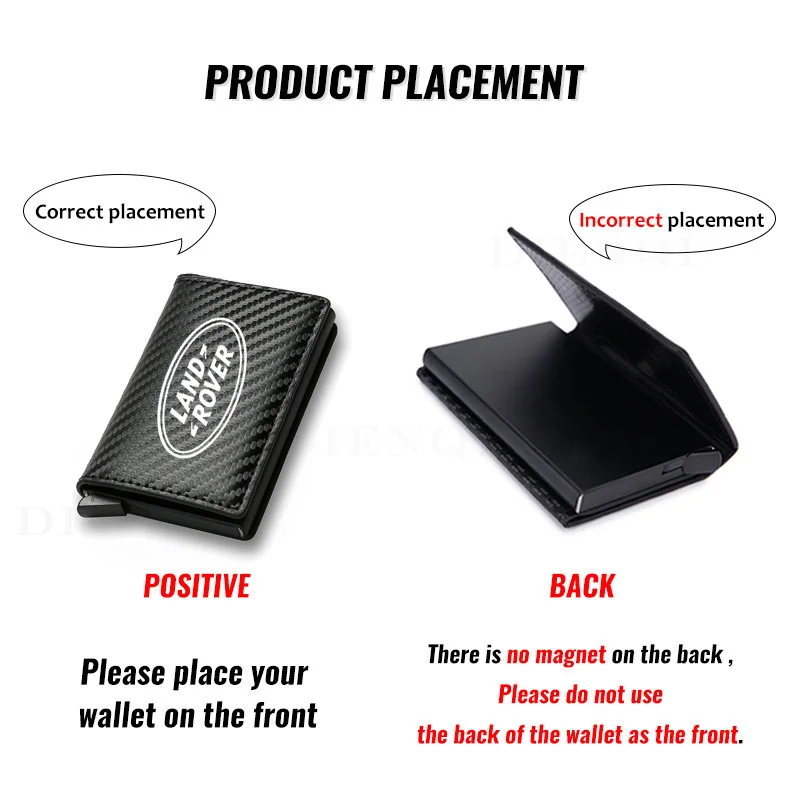 Карманные мужские кошельки из углеродного волокна и кожи с радиочастотной