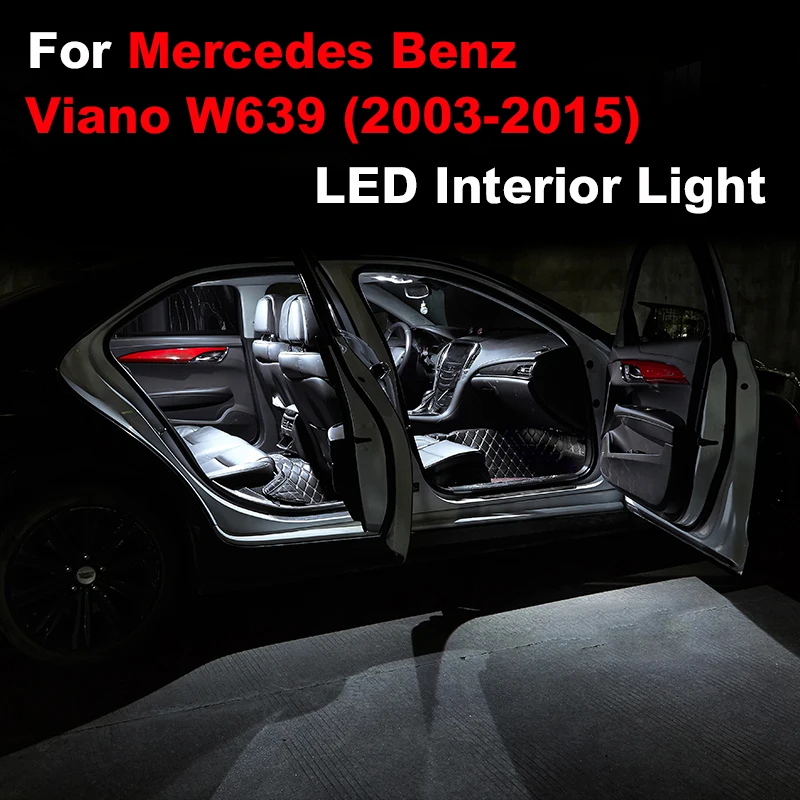 

Error Free For Mercedes Benz Viano W639 (2003-2015) Canbus Vehicle LED Interior Indoor Dome Map Trunk Lamp Kit Accessories