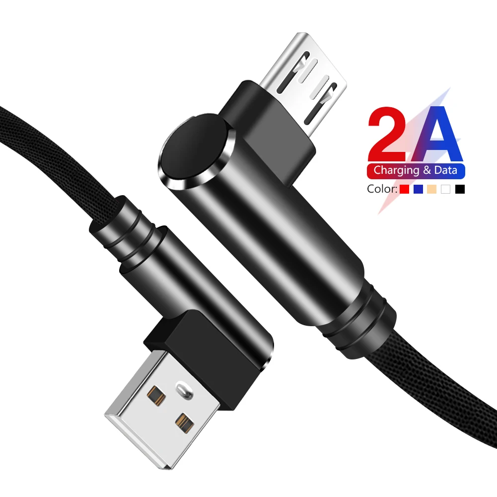

1-3m 2A Fast Charging Cable High Speed Micro USB Data Sync Transfer Cords For Android Samsung Huawei Xiaomi Oneplus LG Laptop