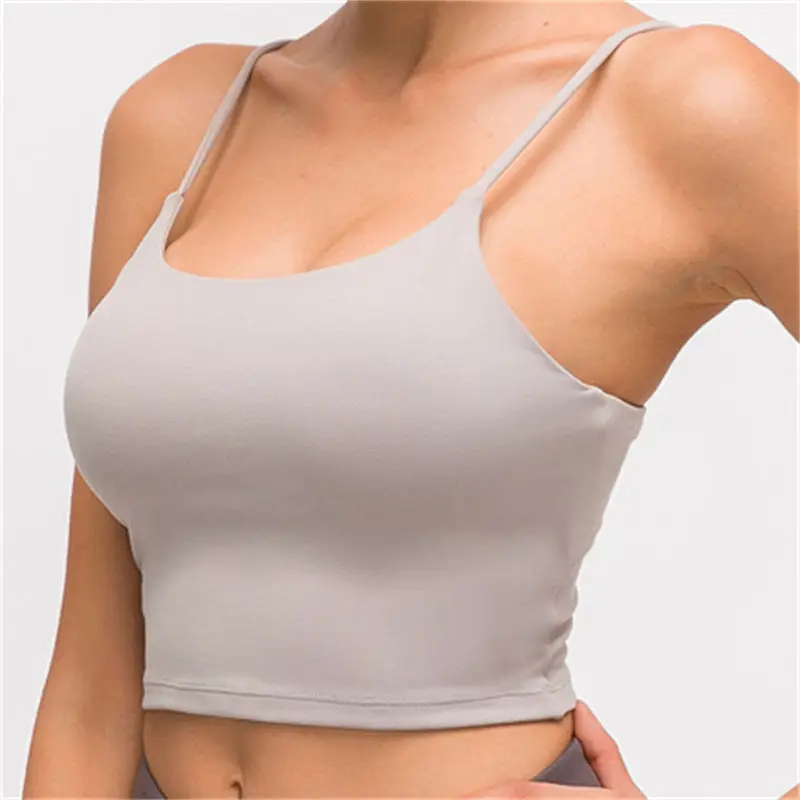 Nepoagym LIFETIME Women Tank  with Shelf Built In Bra Crop Top with Removable Padding Longline Sports Bra for Workout Lounging