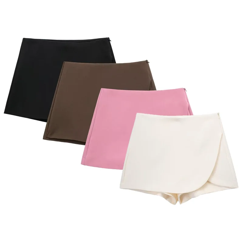 Женские Асимметричные Шорты С Высокой Талией Юбки Летняя Коллекция Сексуальная