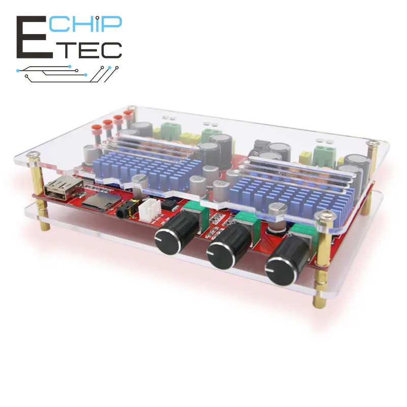 

FS XH-M5602 * 60W+100W High power TPA3116D2 Bluetooth 2.1 digital power amplifier board supports USB drive TF card AUX 3P port