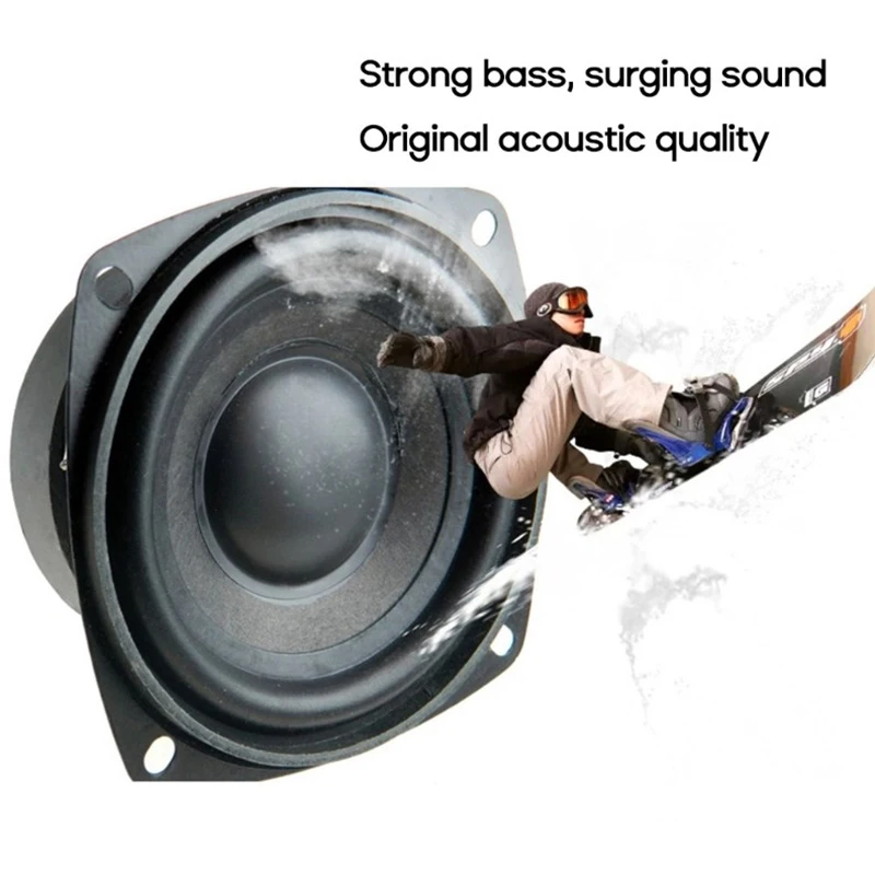 

1Pc 2.5Inch Subwoofer Speaker 10W 4ohm Woofer Bass Speakers For Home Theater Sound System- Loudspeaker