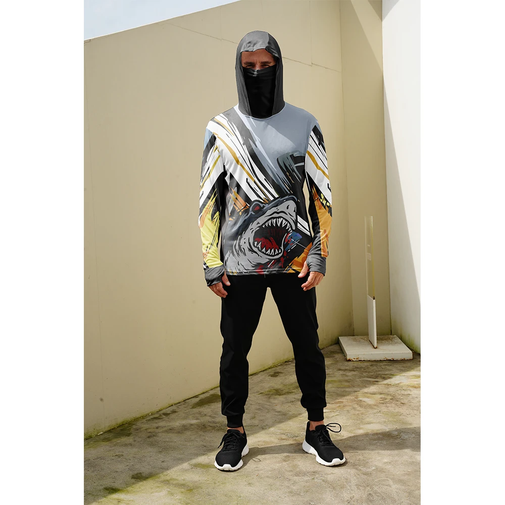 Мужская свитшот с длинным рукавом и защитой от УФ-лучей