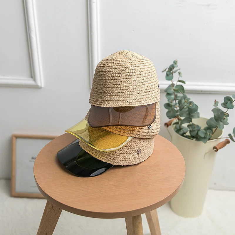 

Spring, summer, Transparent Plastic Duck Tongue Hat The Stylish Joker Prevent Waste Their Hat Shading Neutral Wind Unisex Baseba