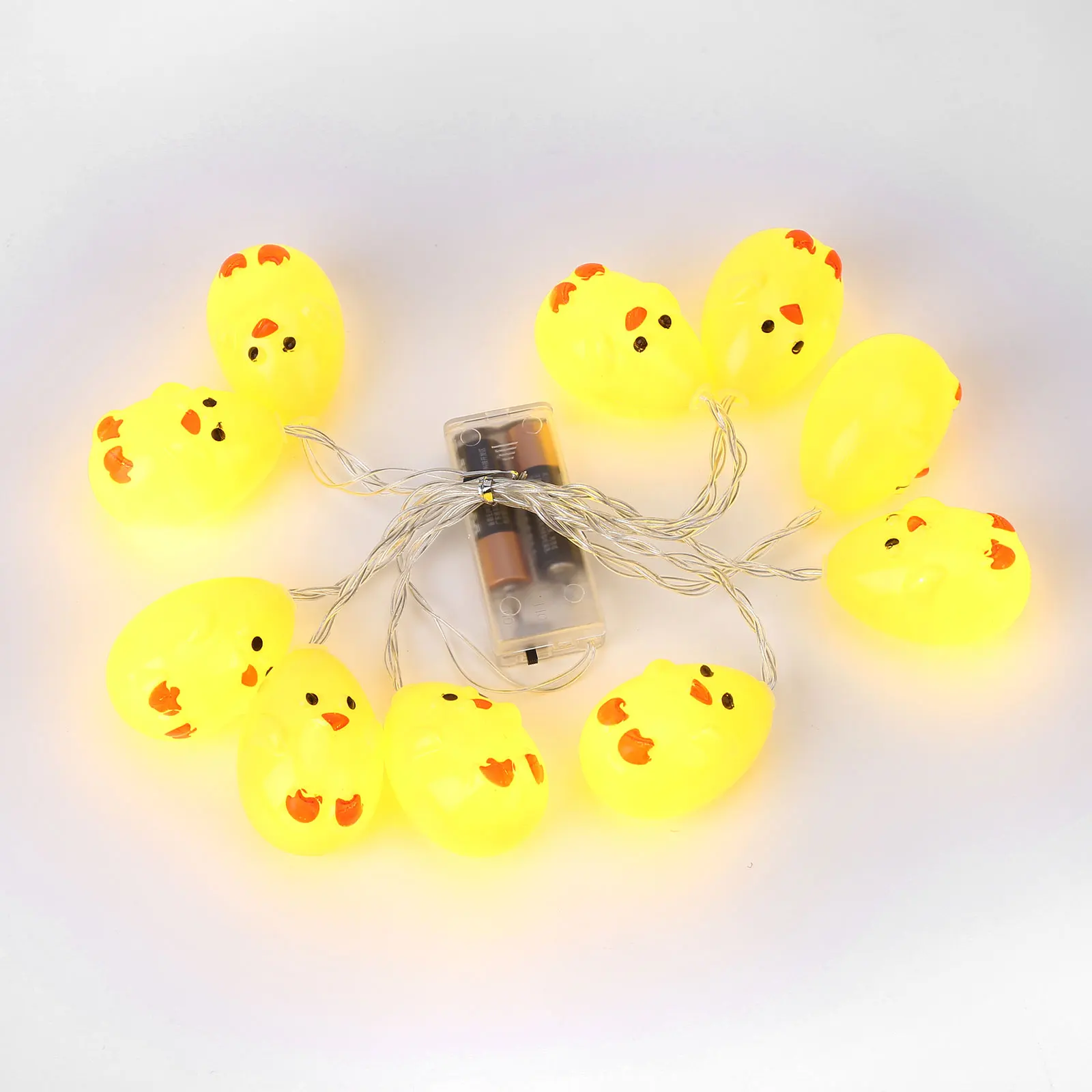 

Easter Chick Egg String Lights Battery Operated 2/3m LED Fairy Light Warm White Kid's Bedroom Decorative Party Festival Decor