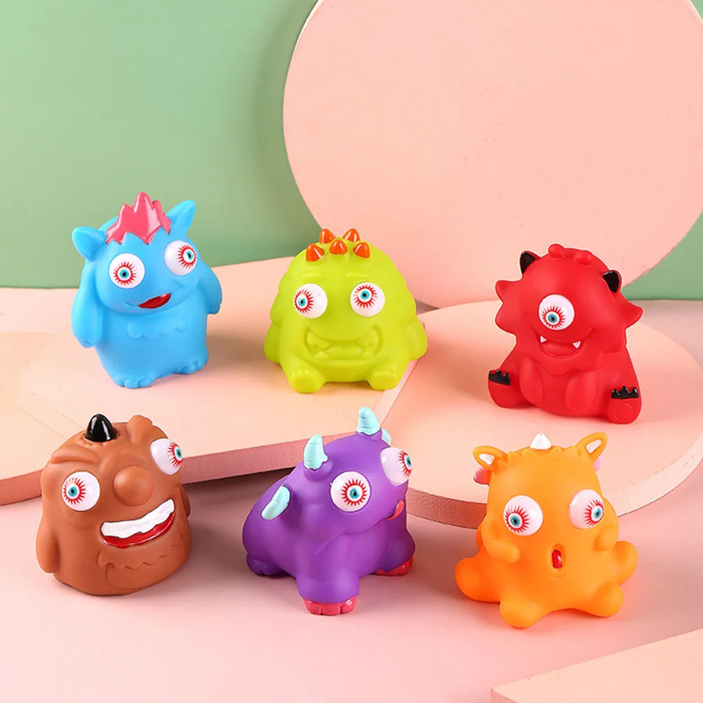 

3 Pcs Small Toy Decompression Toys Squeeze Cartoon Stress Relieve Tpr Party Favors Kids