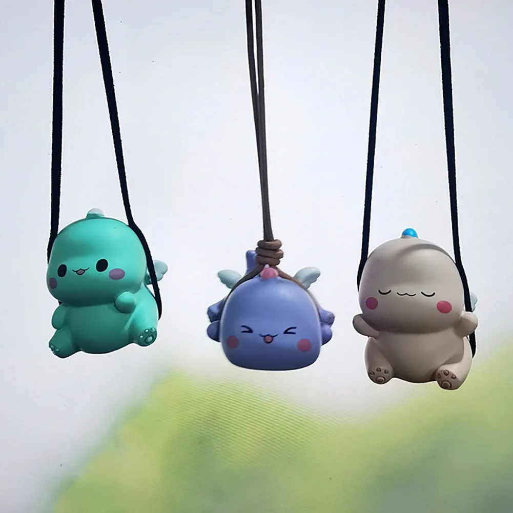 

Swing Dinosaur Car Ornaments Car Interior Rear View Mirror Hanging Pendant Cute Animal Toy Home Car Decorations Accessories
