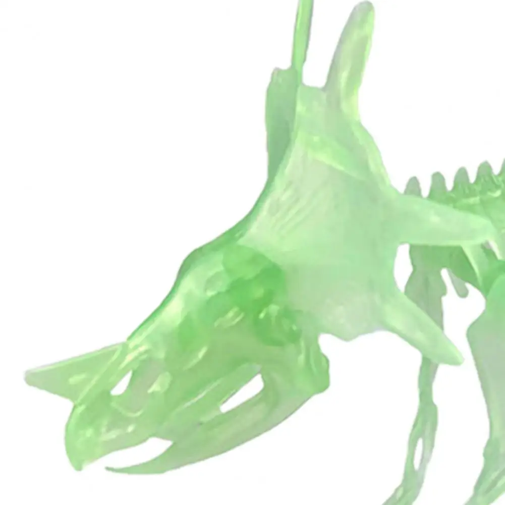 7Pcs Dinosaur Skeleton Fluorescent Skeleton Creative Collectible Fossils Luminous Skeleton Christmas Gift for Child   - купить по