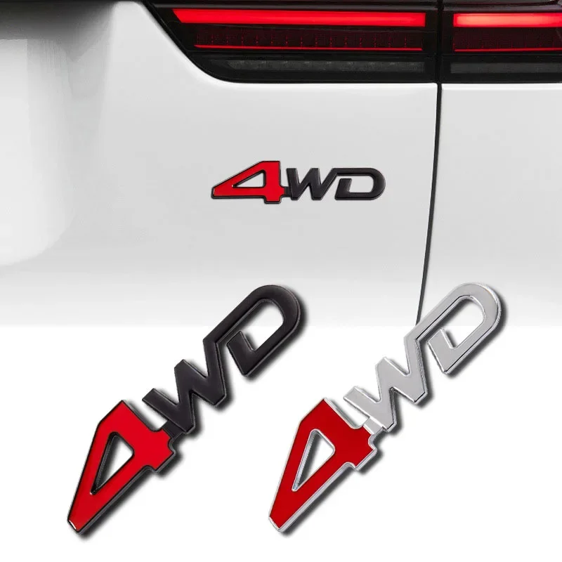 Металлический 3D логотип 4wd эмблема наклейка с буквами автомобильный брызговик