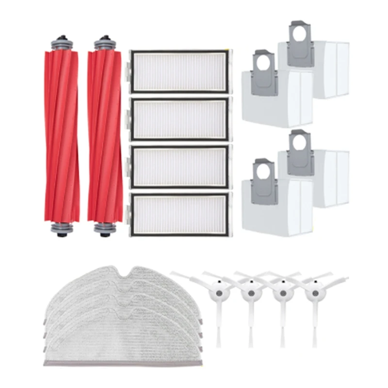 

1Set Dust Bag Main Side Brush Hepa Filter Mop Rag For Xiaomi Roborock Q7 Max+ / T8 Robot Vacuum Cleaner