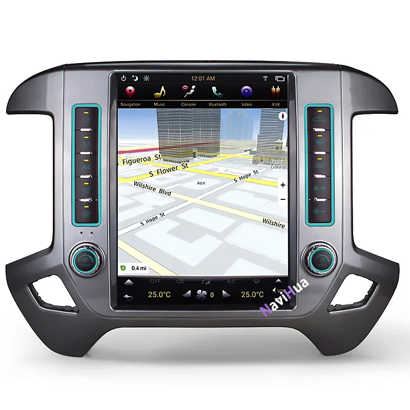 12.1'' NaviHua dvd player video factory price for GMC Sierra Navigation Android Vertical screen style Wireless Carplay - купить по