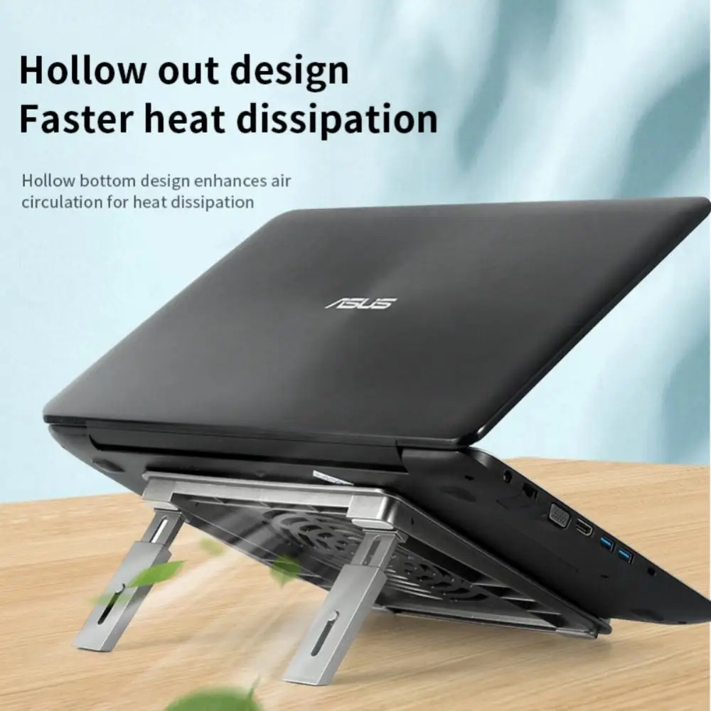 

Convenient Heat Dissipation Riser Bracket Universal Laptop Stand Hollow Cooling Desktop Tablet Bracket 4-gears Adjustable