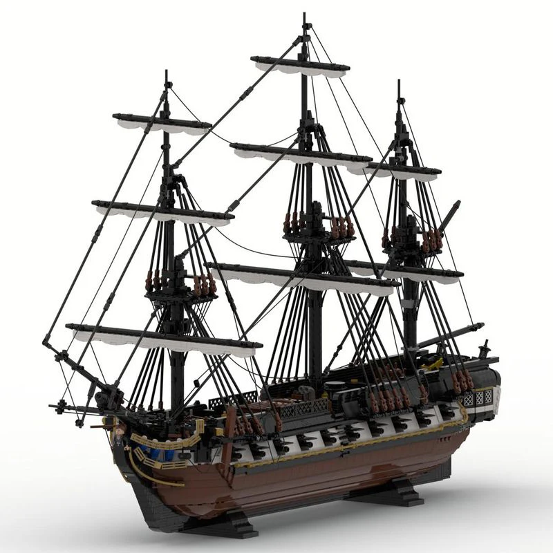 

5434PCS MOC European Medieval American 24-gun Corvette USS Enterprise DIY creative ideas warship child Toy Gift building blocks