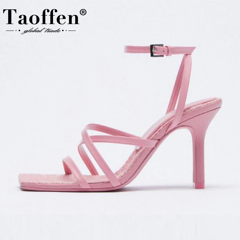 

Taoffen/Новинка; Модные женские босоножки; Обувь на тонком высоком каблуке; Женская пикантная Уличная обувь; Модные вечерние женские Клубные ту...