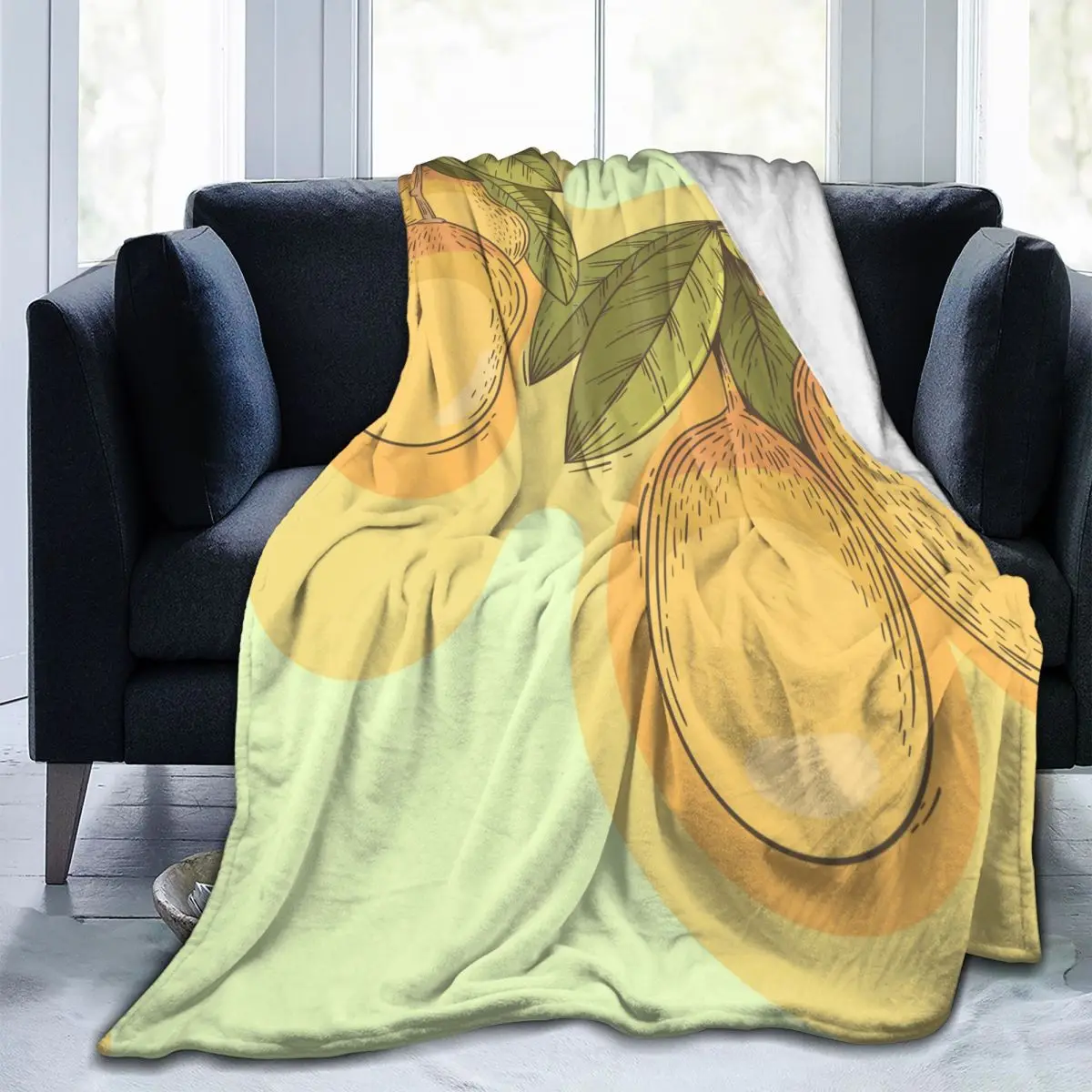 

Уникальное одеяло для друзей семьи, ботаническое манго дерево, фрукты, прочное супермягкое удобное домашнее Подарочное одеяло