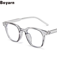 boyarn new retro simple spectacle frame square plain anti blue light glasses trendy korean literary rice nail flat light glasses