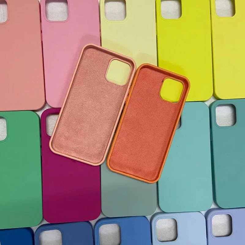 Kup 30 Sztuk/partia Najwyższej Jakości Krzemu Skrzynka Dla Telefonu 13 12 11 14 Mini Pro X XR XS MAX 8 7 6S Plus Etui Na Telefony Z...