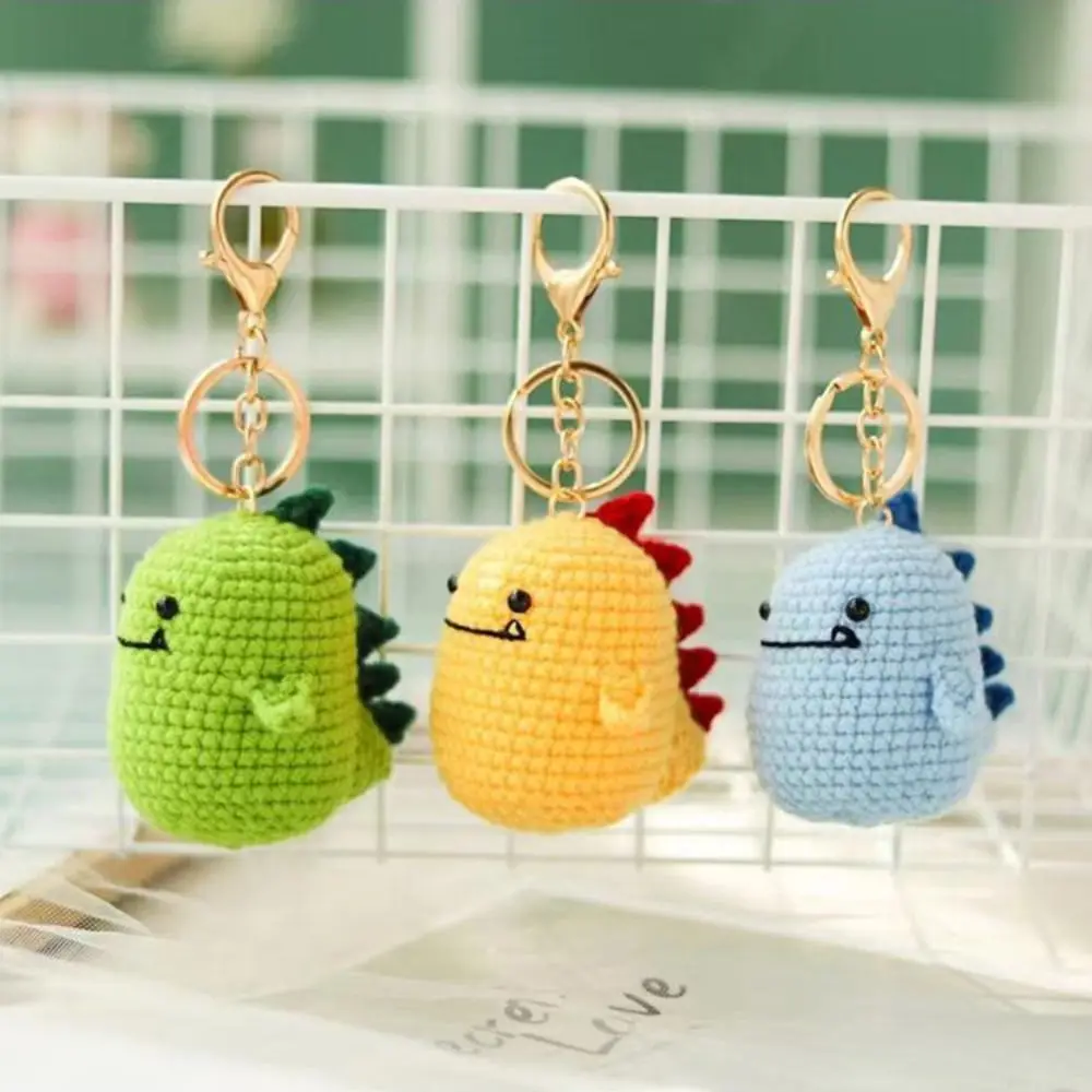 

DIY Handmade Crochet Kit Cartoon Dinosaur With Crochet Hook Marker Buckle Wonderful Gifts For Beginners