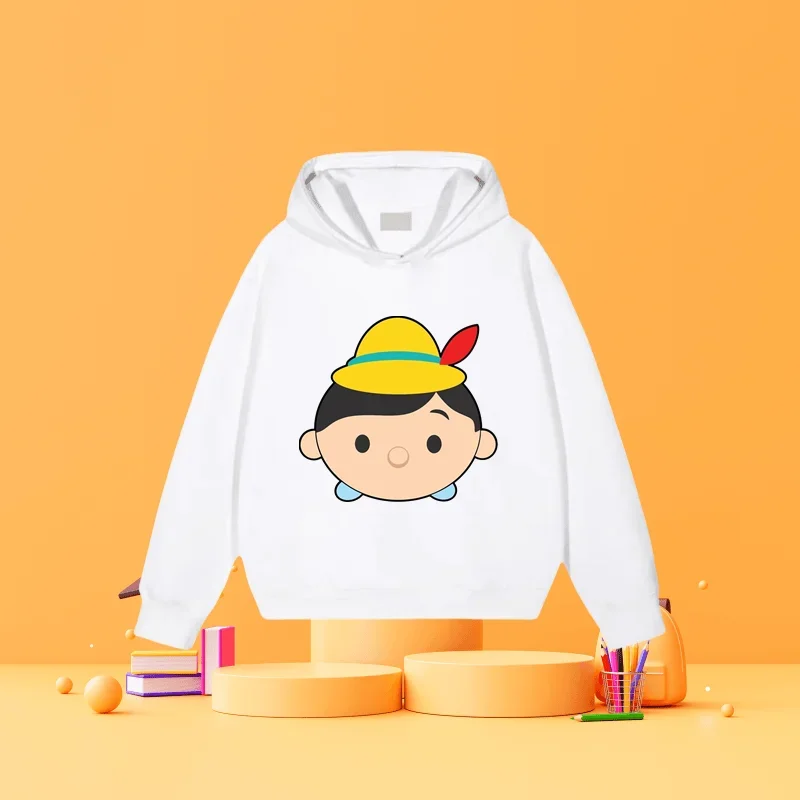 Пиноккио мультфильм аниме детская повседневная модная толстовка с капюшоном топ