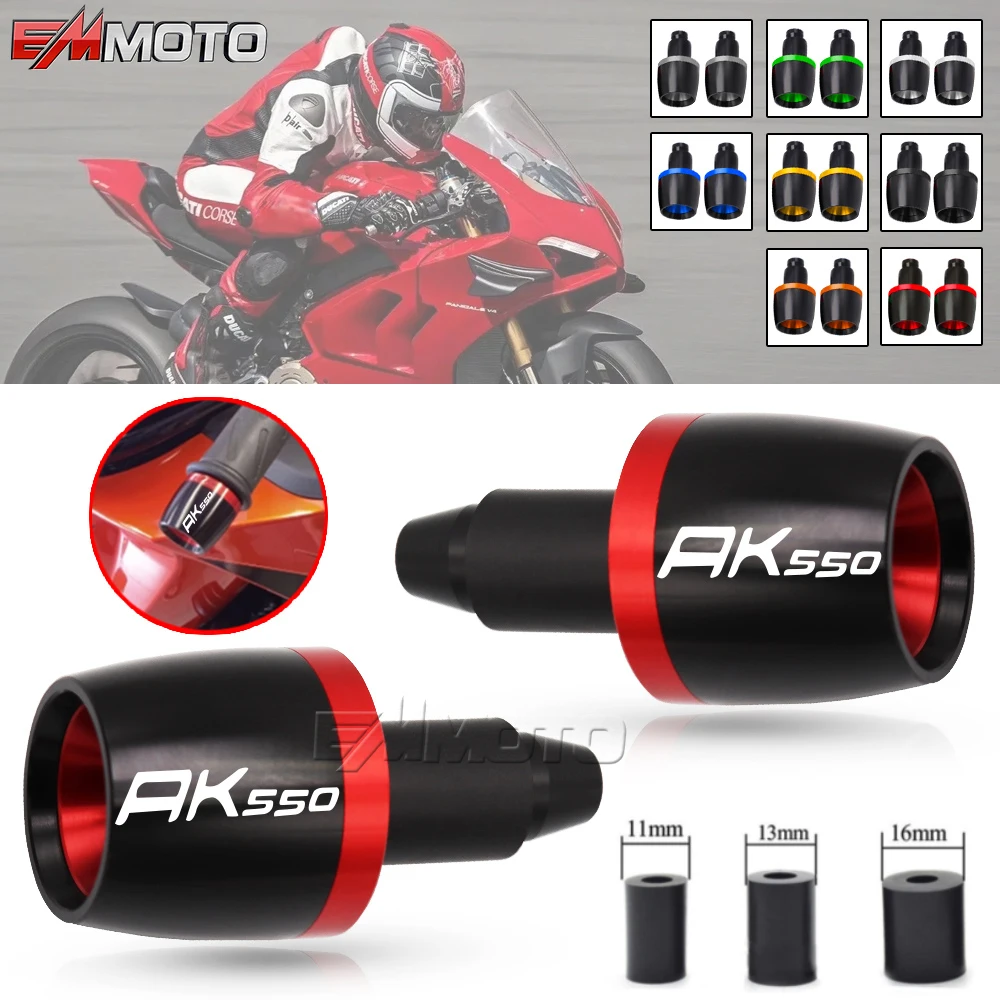 

7/8"22mm Motorcycle Accessories CNC Aluminum Handlebar Ends Plug Slider Handlebar End Grips Cap For KMYCO AK550 AK 550
