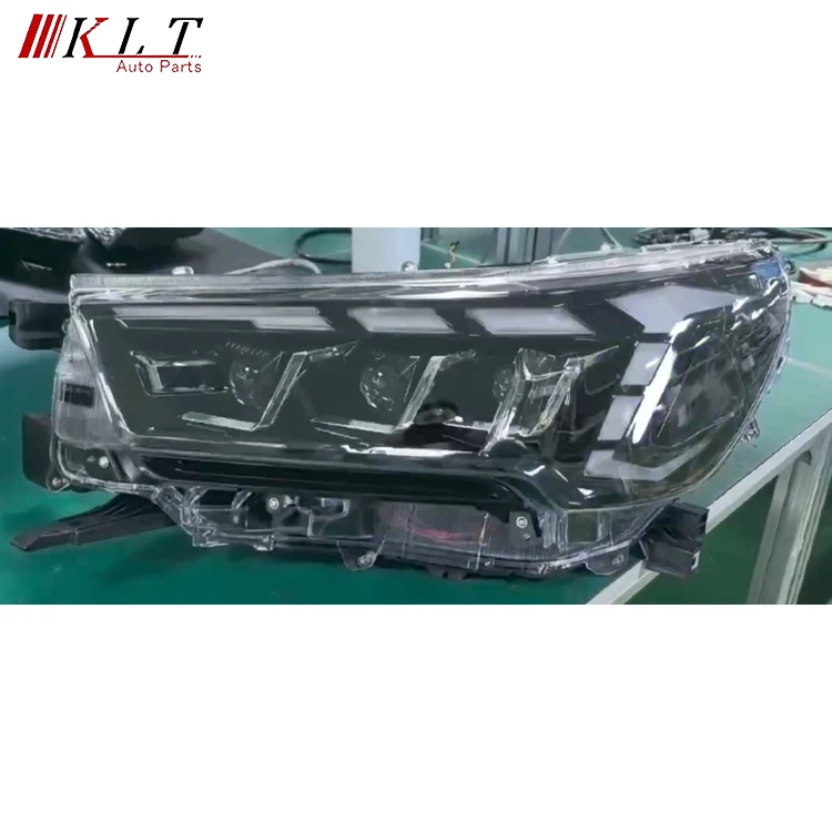 Фото Новые светодиодные фары NewKLT 2025 с 3 линзами для Hilux Revo Rocco 2021, модифицированные, Plug and Play, Gr Headlight №4