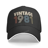 fashion hats novelty born in vintage 1981 letter birthday gift printing baseball cap men and women summer caps new youth sun hat