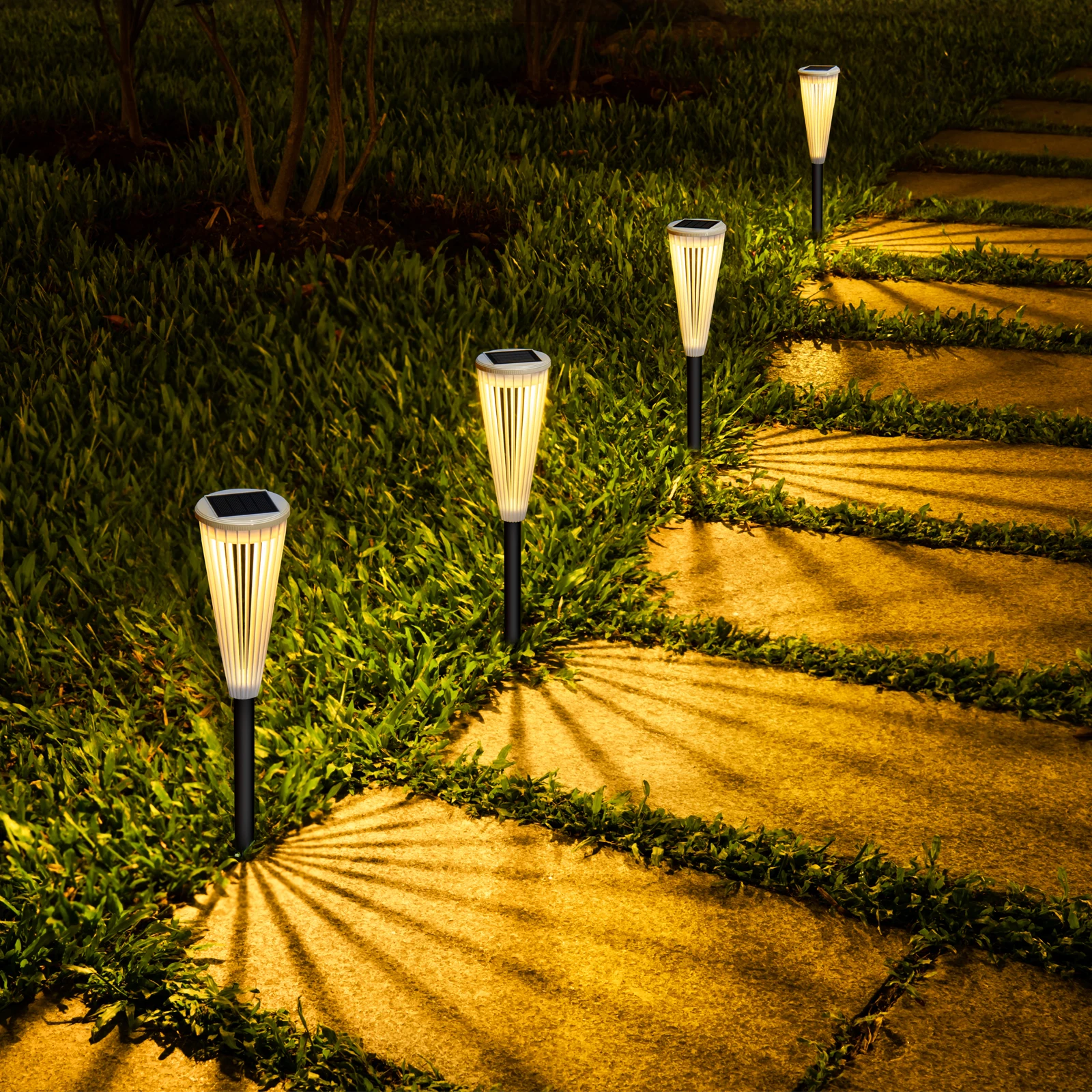 

LED Solar Lawn Lamp Led Solar Lights Wall Outdoor Waterproof 2 Colors Garden Yard Backyard Christmas Decorations Lighting